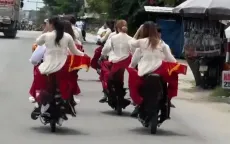 Xử phạt đoàn rước dâu không đội mũ bảo hiểm